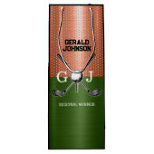 Sac Cadeau Pour Bouteille Monogramme de golf cool (Dos)