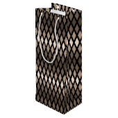 Sac Cadeau Pour Bouteille Monogramme Ombre Diamond Café (Dos Angle)