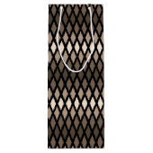 Sac Cadeau Pour Bouteille Monogramme Ombre Diamond Café (Dos)