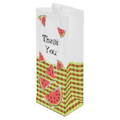 Sac Cadeau Pour Bouteille Morceaux de pastèque Vérifiez Merci (Dos Angle)