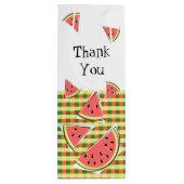 Sac Cadeau Pour Bouteille Morceaux de pastèque Vérifiez Merci (Dos)