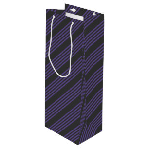 Sac Cadeau Pour Bouteille Motif à cinq bandes Ultra violet et charbon de boi