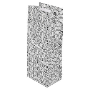 Sac Cadeau Pour Bouteille Motif Art déco géométrique vintage