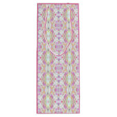 Sac Cadeau Pour Bouteille Motif Boho Abstrait personnalisé Art rose rouge (Dos)