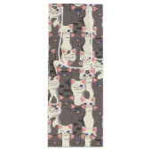 Sac Cadeau Pour Bouteille Motif de chats blancs et gris (Devant)