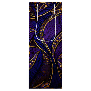 Sac Cadeau Pour Bouteille Motif de cire Royal Afro