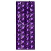 Sac Cadeau Pour Bouteille Motif de fleurs de printemps rose et violet (Dos)