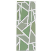 Sac Cadeau Pour Bouteille Motif de mosaïque vert olive (Devant)