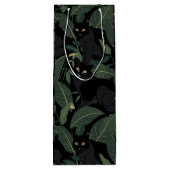 Sac Cadeau Pour Bouteille Motif de panthère noire moderne (Dos)