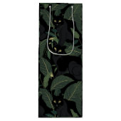 Sac Cadeau Pour Bouteille Motif de panthère noire moderne (Devant)