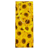 Sac Cadeau Pour Bouteille Motif de tournesols (Dos)