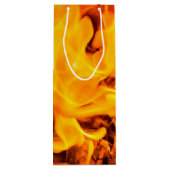 Sac Cadeau Pour Bouteille Motif Feu Et Flames (Dos)