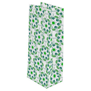 Sac Cadeau Pour Bouteille Motif Feuille, Motif De Feuilles, Feuilles Verts