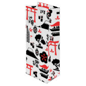 Sac Cadeau Pour Bouteille Motif japonais (Dos Angle)