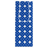Sac Cadeau Pour Bouteille Motif shippo bleu et blanc (Devant)