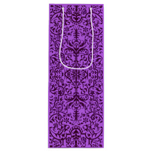 Sac Cadeau Pour Bouteille Motif victorien violet