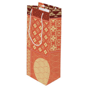 Sac Cadeau Pour Bouteille Motif Wagara Mix
