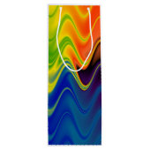 Sac Cadeau Pour Bouteille Multicolor Abstrait (Dos)