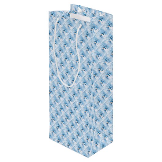 Sac Cadeau Pour Bouteille Neige (Dos Angle)