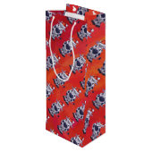 Sac Cadeau Pour Bouteille Noël à la vache (Dos Angle)