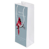 Sac Cadeau Pour Bouteille Noël cardinal aquarelle (Dos Angle)