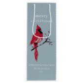 Sac Cadeau Pour Bouteille Noël cardinal aquarelle (Devant)