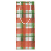 Sac Cadeau Pour Bouteille Noël de plaid de Madras (Dos)