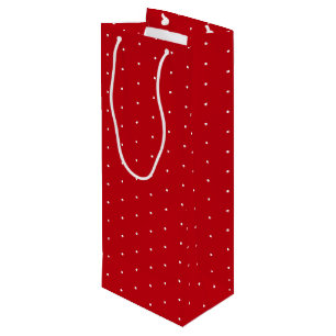 Sac Cadeau Pour Bouteille Noël Des Pois De Pin Rouge Et Blanc