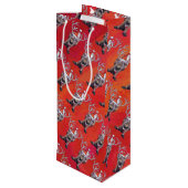 Sac Cadeau Pour Bouteille Noël des rennes (Dos Angle)