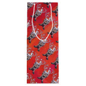 Sac Cadeau Pour Bouteille Noël des rennes (Dos)