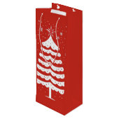 Sac Cadeau Pour Bouteille Noël moderne (Dos Angle)