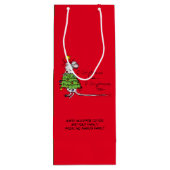 Sac Cadeau Pour Bouteille Noël Mouse mignonne Drôle Vacances (Dos)