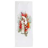 Sac Cadeau Pour Bouteille Noel Noël Salutation (Dos)