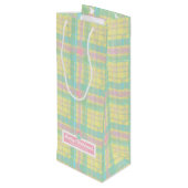 Sac Cadeau Pour Bouteille Noël Pâté Pastel Personnalisé (Dos Angle)