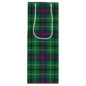 Sac Cadeau Pour Bouteille Noël Tartan Clan Duncan Green Plaid Check (Devant)