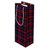 Sac Cadeau Pour Bouteille Noël Tartan Clan MacLachlan rouge violet Plaid (Devant Angle)