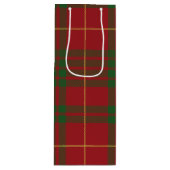 Sac Cadeau Pour Bouteille Noël Tartan Clan MacTavish Plaid Red Check (Devant)