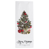 Sac Cadeau Pour Bouteille Noël traditionnel (Dos)