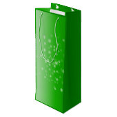 Sac Cadeau Pour Bouteille Noël vert étincelant (Dos Angle)