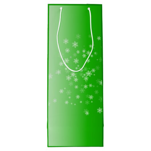 Sac Cadeau Pour Bouteille Noël vert étincelant (Dos)