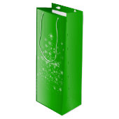 Sac Cadeau Pour Bouteille Noël vert étincelant (Devant Angle)