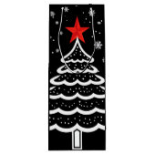 Sac Cadeau Pour Bouteille Noir & Rouge Noël (Dos)