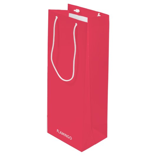 Sac Cadeau Pour Bouteille Nom de couleur rose Flamant rose (Devant Angle)