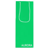 Sac Cadeau Pour Bouteille Nom de couleur verte Aurora (Devant)