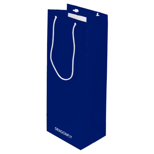 Sac Cadeau Pour Bouteille Nom de la couleur bleue de la libellule (Devant Angle)