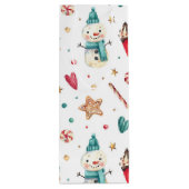 Sac Cadeau Pour Bouteille Nom, Snowman & Candy Holiday (Dos)