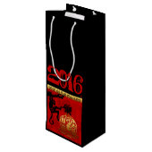 Sac Cadeau Pour Bouteille Nouvel An Chinois Mignonne Singe Zodiac Anniversai (Dos Angle)