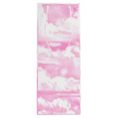Sac Cadeau Pour Bouteille Nuages Pastel Rose Chaud (Dos)