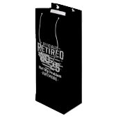 Sac Cadeau Pour Bouteille Officiellement Retraité 2025 Plus Mon Problème (Dos Angle)