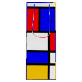 Sac Cadeau Pour Bouteille Offrez l'art moderne style Mondrian (Devant)
